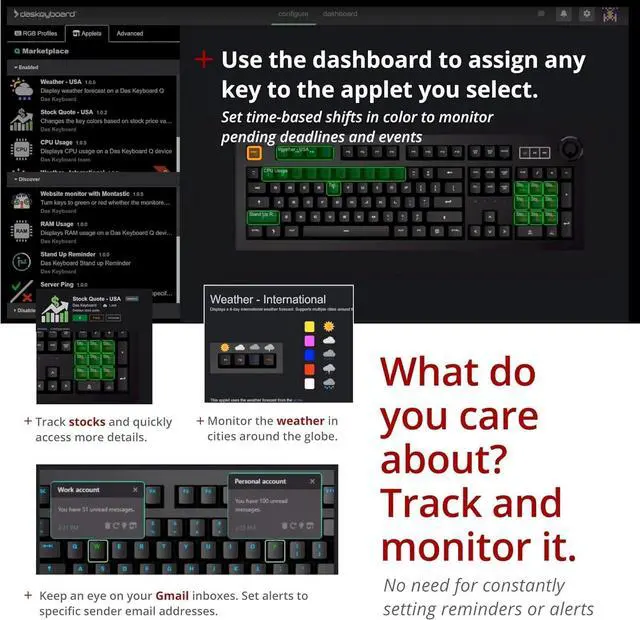 Alt view image 6 of 7 - DAS KEYBOARD 5QS MARK II WITH CHERRY MX RED SWITCHES - US LAYOUT BUILT SPECIALLY