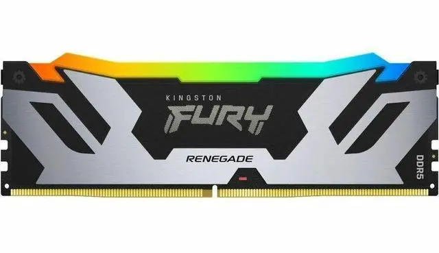 Alt view image 2 of 7 - Kingston FURY Renegade RAM Module - 48 GB (2 x 24GB) - RGB - DDR5-8000/PC5-64000 DDR5 SDRAM - 8000 MHz Single-rank Memory - CL38 - 1.40 V - On-die ECC - 288-pin - DIMM - Lifetime Warranty