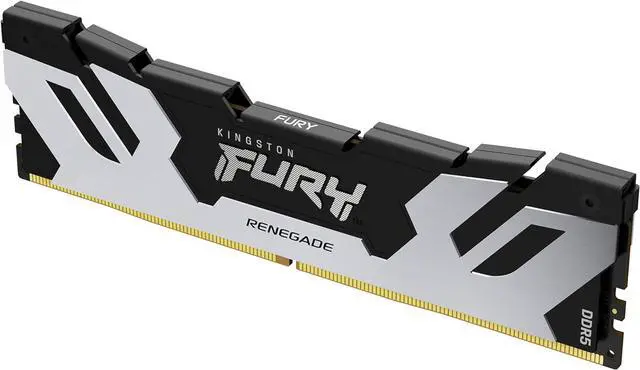 Alt view image 2 of 7 - Kingston FURY Renegade RAM Module - 24 GB - DDR5-8800/PC-70400 DDR5 SDRAM - 8800 MHz Single-rank Memory - CL42 - 1.40 V - On-die ECC - Unbuffered - 288-pin - CUDIMM - Lifetime Warranty
