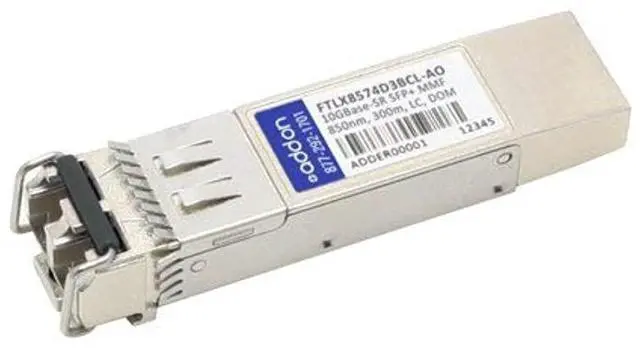 Alt view image 13 of 13 - AddOn Finisar FTLX8574D3BCL Compatible TAA Compliant 10GBase-SR SFP+ Transceiver (MMF, 850nm, 300m, LC, DOM)