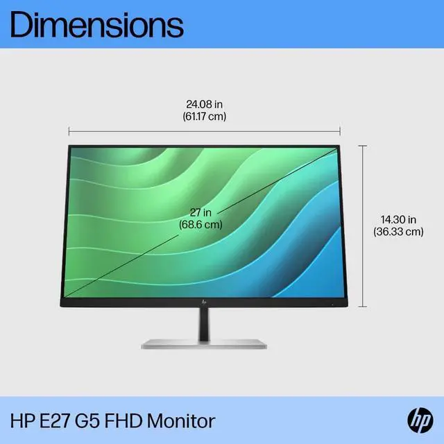 Alt view image 4 of 7 - HP E27 G5 27" Class Full HD LED Monitor 16:9