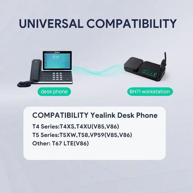 Alt view image 4 of 6 - Yealink BH71 Workstation Teams Wireless Bluetooth Mono Headset (1208653)