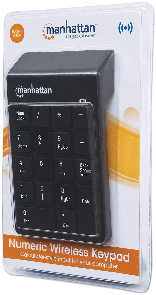 Alt view image 17 of 19 - NUMERIC WIRELESS USB KEYPAD, WITH USB MICRO RECEVIER, 18 FULL-SIZE KEYS, BLACK .