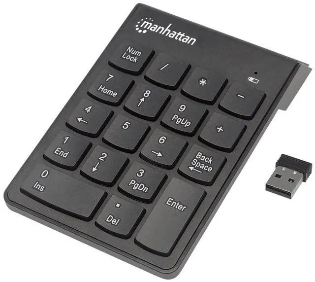Alt view image 18 of 19 - NUMERIC WIRELESS USB KEYPAD, WITH USB MICRO RECEVIER, 18 FULL-SIZE KEYS, BLACK .