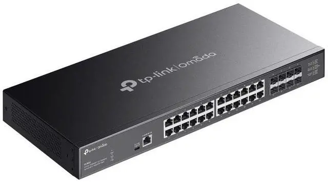 Alt view image 2 of 11 - Omada 24-Port 10GBASE-T L2+ Managed Switch with 8 10GE SFP+ Slots