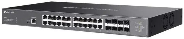 Alt view image 4 of 11 - Omada 24-Port 10GBASE-T L2+ Managed Switch with 8 10GE SFP+ Slots
