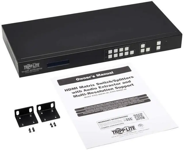 Alt view image 18 of 19 - Tripp Lite 4x4 4K 60Hz HDR HDMI Matrix Switch / Splitter B3024HX4H4K