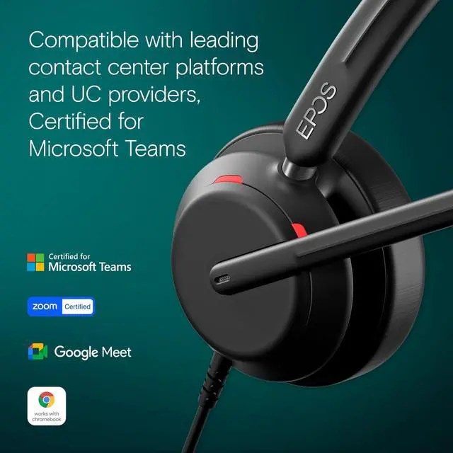 Alt view image 10 of 15 - EPOS Duo Headset USB-C MS Teams 1001214