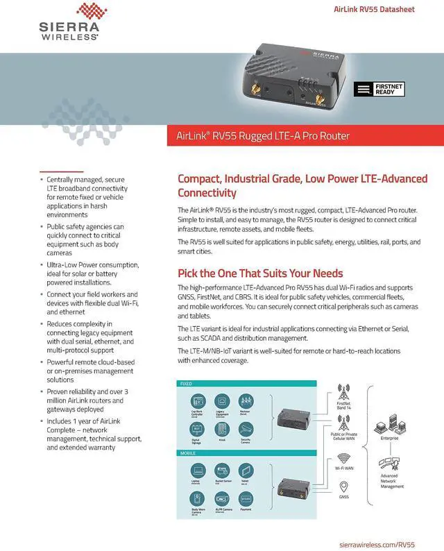 Alt view image 7 of 10 - Sierra Wireless AirLink RV55 Cellular Ethernet Modem/Wireless Router 1104335