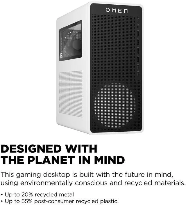 Alt view image 7 of 8 - HP Omen TG03-0120 Gaming Desktop Computer - Intel Core Ultra 5 225F - 16GB - 1TB SSD - Intel B860 Chip - Windows 11 Home - NVIDIA GeForce RTX 5060 8 GB GDDR7 - IEEE 802.11ax - 500W  BY1S8AA#ABA