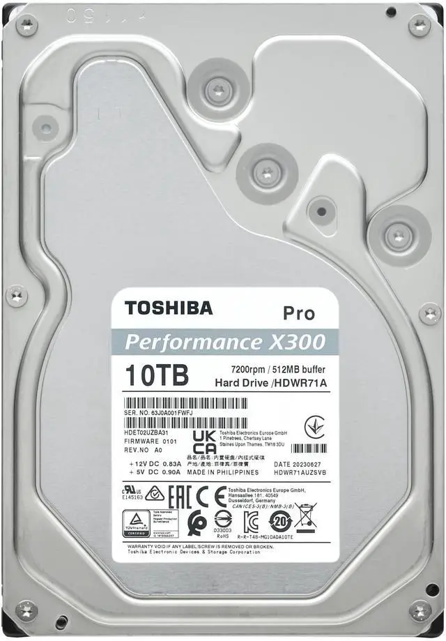 Alt view image 13 of 15 - Toshiba Toshiba 10TB X300 Pro Performance 3.5" CMR Internal HDD