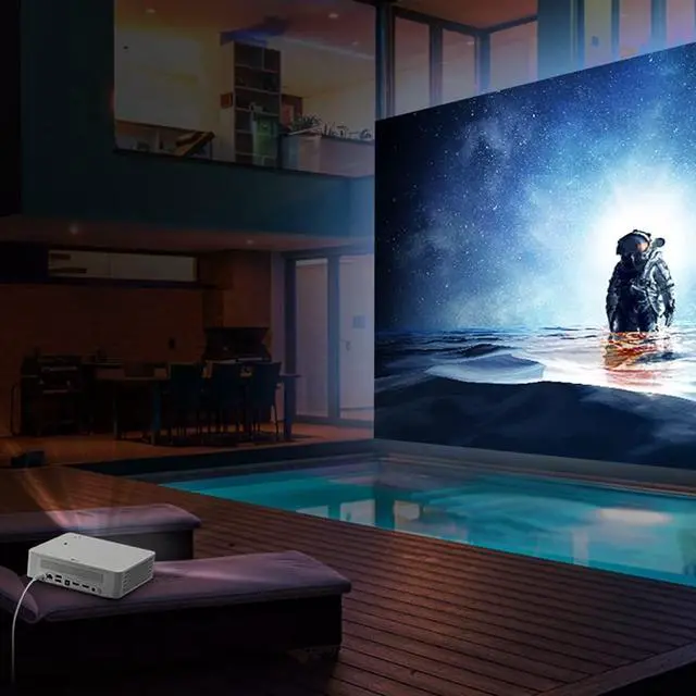 Alt view image 4 of 7 - LG CineBeam PF610P 3D DLP Projector 16:9 Portable