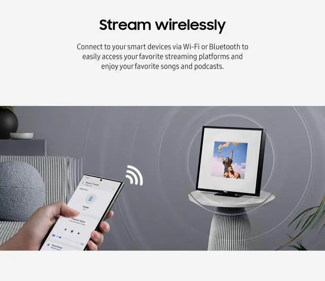 Alt view image 4 of 7 - SAMSUNG LS60D Music Frame Smart Speaker HW-LS60D/ZA
