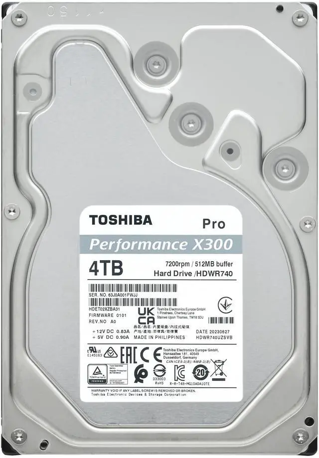 Alt view image 13 of 15 - Toshiba Toshiba 4TB X300 Pro Performance 3.5" CMR Internal HDD