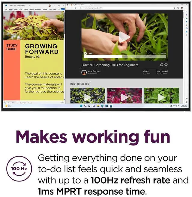 Alt view image 10 of 20 - Lenovo L27h-4A 27-inch IPS QHD 100Hz USB-C Monitor
