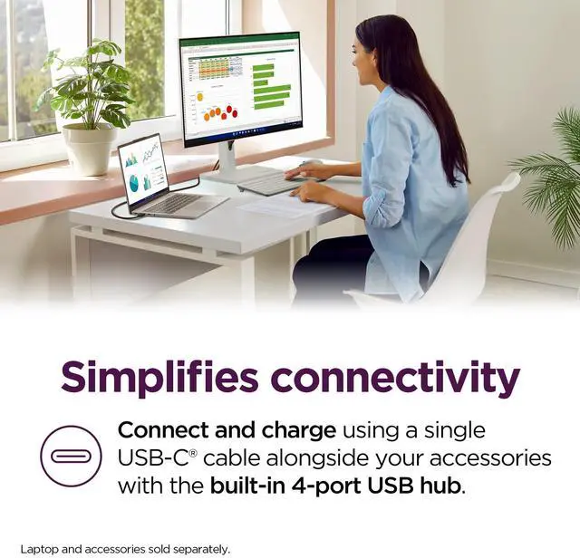 Alt view image 12 of 20 - Lenovo L27h-4A 27-inch IPS QHD 100Hz USB-C Monitor