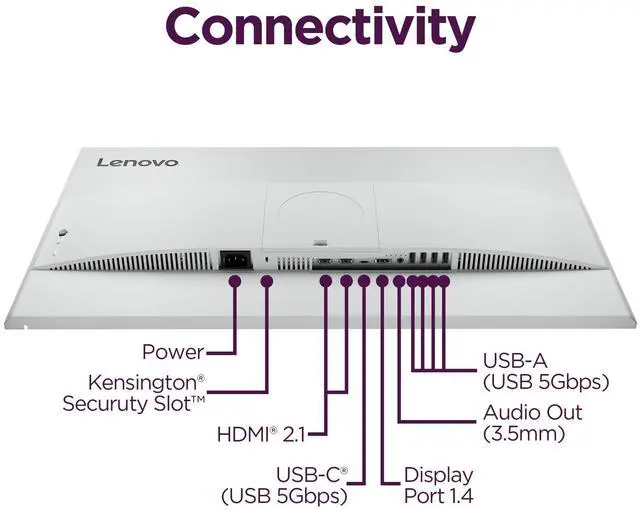 Alt view image 14 of 20 - Lenovo L27h-4A 27-inch IPS QHD 100Hz USB-C Monitor