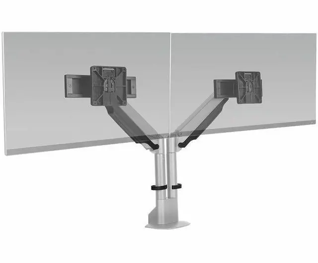 Main image of HAT Design Works E2-2-124 Mounting Arm for Monitor Display Screen Silver Landscape/Portrait