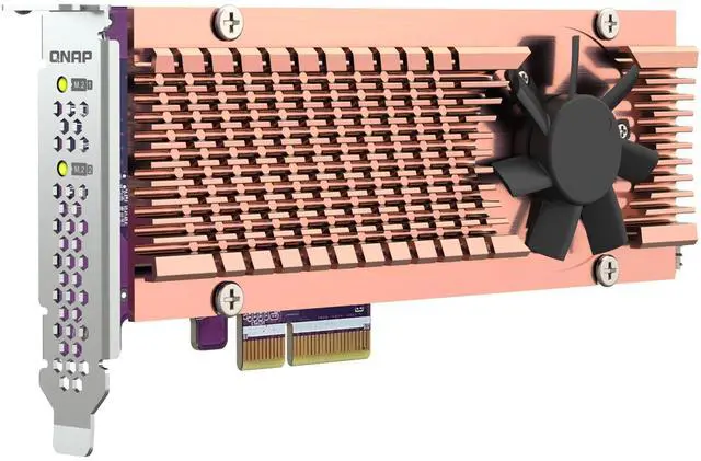 Alt view image 12 of 16 - QNAP QM2-2P-344A Dual M.2 PCIe SSD Expansion Card, Supports up to Two M.2 2280/22110 Form Factor M.2 PCIe (Gen3 x4) SSDs, PCIe Gen3 x4 Host Interface, Low-Profile Bracket pre-Loaded, 2 x SSD