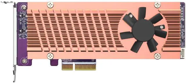 Alt view image 14 of 16 - QNAP QM2-2P-344A Dual M.2 PCIe SSD Expansion Card, Supports up to Two M.2 2280/22110 Form Factor M.2 PCIe (Gen3 x4) SSDs, PCIe Gen3 x4 Host Interface, Low-Profile Bracket pre-Loaded, 2 x SSD
