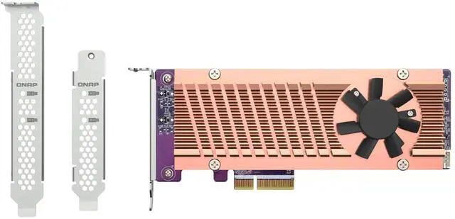Alt view image 15 of 16 - QNAP QM2-2P-344A Dual M.2 PCIe SSD Expansion Card, Supports up to Two M.2 2280/22110 Form Factor M.2 PCIe (Gen3 x4) SSDs, PCIe Gen3 x4 Host Interface, Low-Profile Bracket pre-Loaded, 2 x SSD