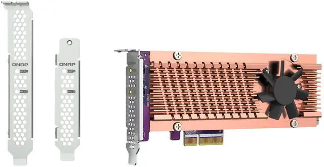 Alt view image 16 of 16 - QNAP QM2-2P-344A Dual M.2 PCIe SSD Expansion Card, Supports up to Two M.2 2280/22110 Form Factor M.2 PCIe (Gen3 x4) SSDs, PCIe Gen3 x4 Host Interface, Low-Profile Bracket pre-Loaded, 2 x SSD