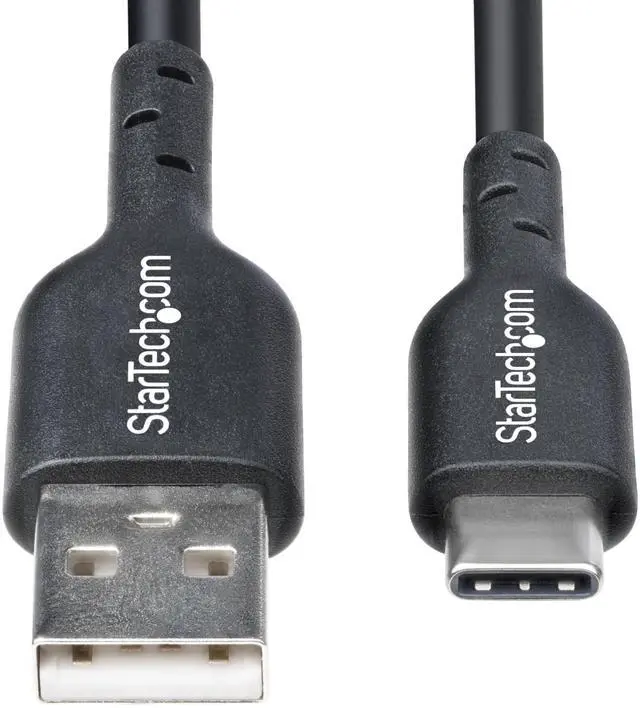 Alt view image 6 of 7 - StarTech 1ft 30cm USB-A to USB-C Charging Cable Charge & Sync 3A USB 2.0 TPE Jacket Black USB Charging Cord USB2AC1FTBK