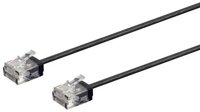 Alt view image 8 of 11 - Monoprice Micro SlimRun Cat6 Ethernet Patch Cable - 50 Feet - Black, Stranded, 550MHz, UTP, Pure Bare Copper Wire, 32AWG