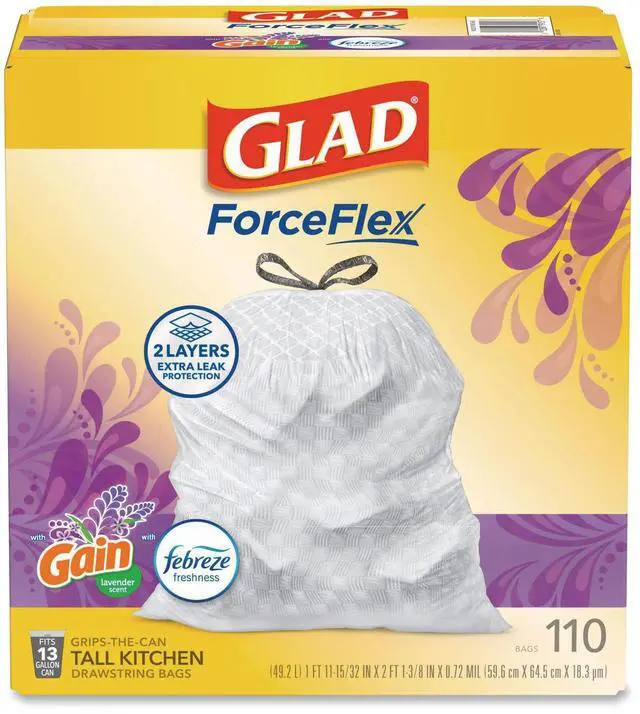 Alt view image 2 of 2 - OdorShield with Febreze 13 gal 0.72 mil 25.75" x 11.75" White 110/Box 79157