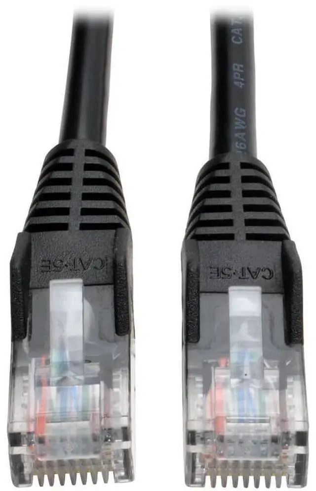 Alt view image 9 of 11 - TRIPP LITE N001-025-BK 25FT CAT5E / CAT5 SNAGLESS MOLDED PATCH CABLE RJ45 M/M BLACK 25FT