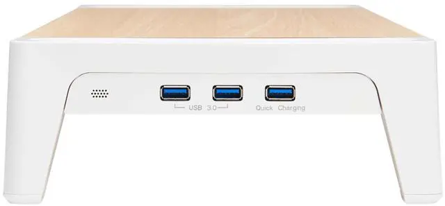 Alt view image 8 of 10 - Tripp Lite Monitor Riser for Desk Wood Top USB-A Charge and Data Ports MR229USB
