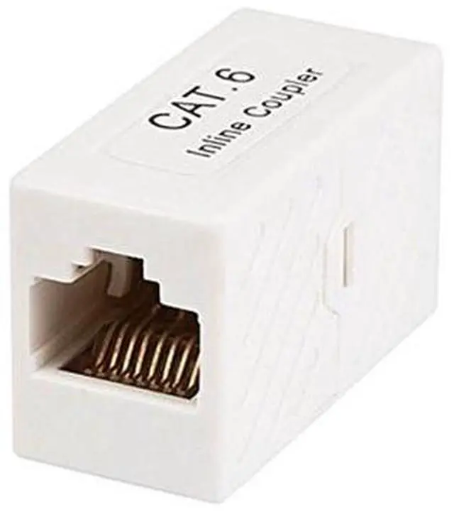 Alt view image 11 of 11 - Monoprice 8P8C RJ45 Cat6 Inline Coupler - White, For Linking Two CAT6 Ethernet Cable
