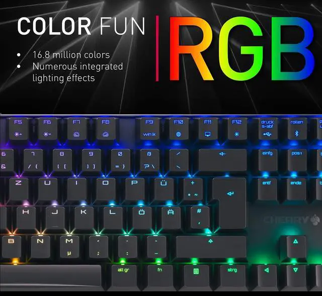 Alt view image 8 of 10 - Cherry MX 8.2 TKL Black Compact Keyboard - MX Red RGB switch G80-3882LYAUS-2