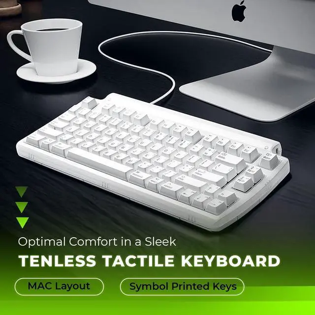 Alt view image 7 of 11 - Matias Mini Tactile Pro For Mac Mechanical Keyboard (white