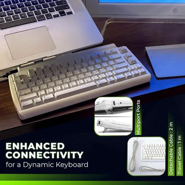 Alt view image 9 of 11 - Matias Mini Tactile Pro For Mac Mechanical Keyboard (white