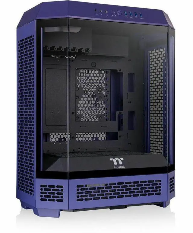 Alt view image 9 of 14 - Thermaltake Tower 600 Mid Tower; 2x140mm CT Fans Included; 420mm Radiator Support; 400mm GPU Clearance; Hidden Connector Support; Rotatable PCIe Slots; Future Dusk; CA-1Z1-00MNWN-00
