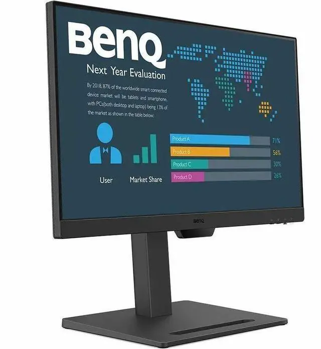 Alt view image 4 of 5 - BenQ Business BL2490T 24" Class Full HD LED Monitor - 16:9 - Black - 24" Viewable - In-plane Switching (IPS) Technology - LED Backlight - 1920 x 1080 - 16.7 Million Colors - 250 Nit - 5 ms -