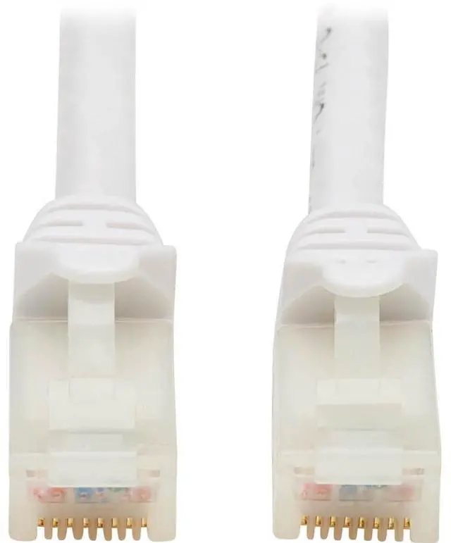 Main image of TRIPP LITE N261AB-010-WH 10 ft. Cat 6A White Safe-IT Cat6a 10G Certified Snagless Antibacterial UTP Ethernet Cable (RJ45 M/M), White