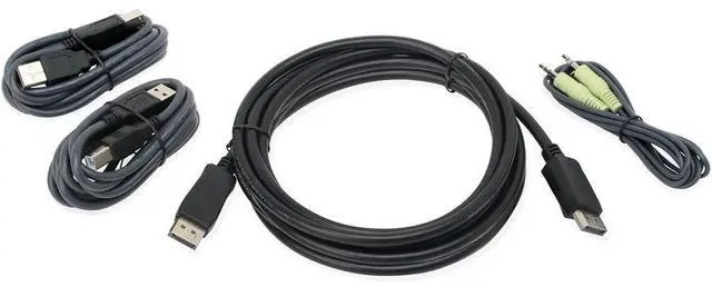 Alt view image 10 of 11 - Iogear 10 Ft. Displayport Usb Kvm Cable Kit With Audio (Taa)