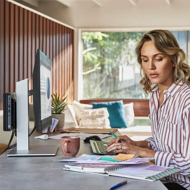 Alt view image 15 of 15 - HP Elite Mini 800 G9 Desktop Computer - Intel Core i7 14th Gen i7-14700T - 16 GB - 512 GB SSD - Desktop Mini - Intel Q670 Chip - Windows 11 Pro - Intel UHD Graphics 770 DDR5 SDRAM - IEEE 802.11ax - 90