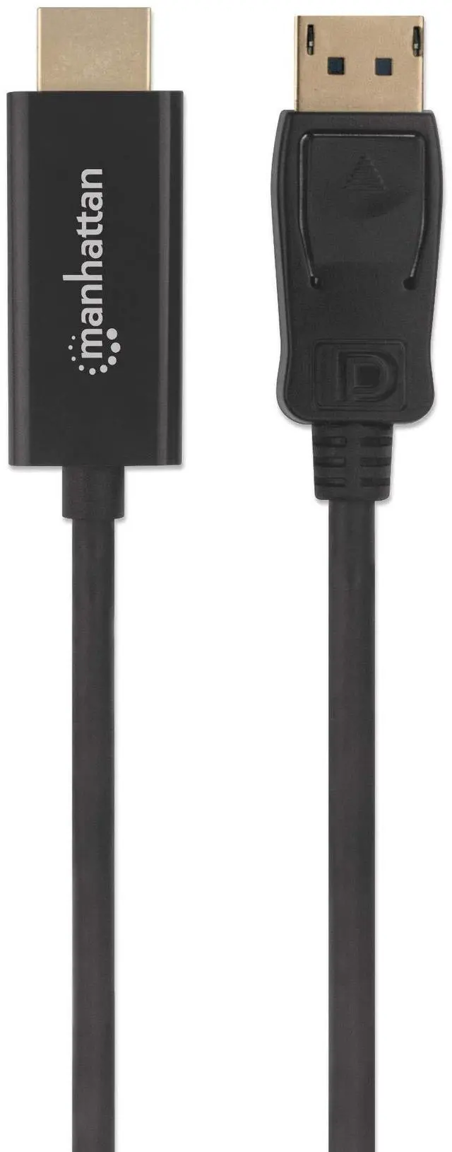 Alt view image 6 of 6 - Manhattan 153201 4K @ 60 Hz DisplayPort to HDMI Cable (6-Foot)