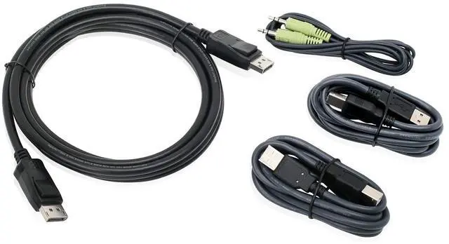 Alt view image 11 of 11 - Iogear 10 Ft. Displayport Usb Kvm Cable Kit With Audio (Taa)