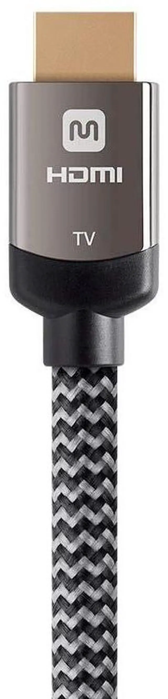 Alt view image 16 of 20 - Monoprice Braided HDMI Cable - 20 Feet - Gray | High Speed, Active Chipset, 4K@60Hz 18Gbps, HDR, 28AWG, YUV, 4:4:4, CL3 - Luxe Series