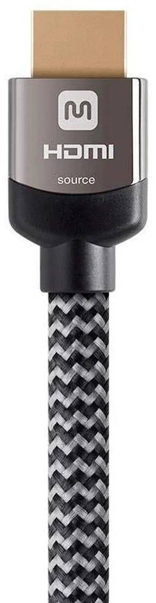 Alt view image 17 of 20 - Monoprice Braided HDMI Cable - 20 Feet - Gray | High Speed, Active Chipset, 4K@60Hz 18Gbps, HDR, 28AWG, YUV, 4:4:4, CL3 - Luxe Series