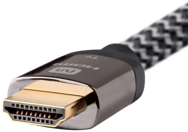 Alt view image 18 of 20 - Monoprice Braided HDMI Cable - 20 Feet - Gray | High Speed, Active Chipset, 4K@60Hz 18Gbps, HDR, 28AWG, YUV, 4:4:4, CL3 - Luxe Series