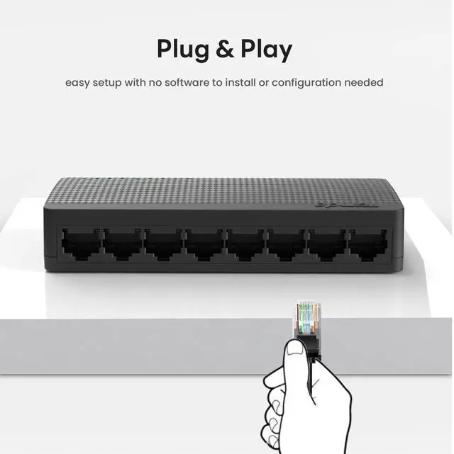 Alt view image 15 of 19 - Tenda 8-Port Gigabit Ethernet Switch - 8 Ports - Gigabit Ethernet - 10/100/1000Base-T - 2 Layer Supported - Twisted Pair - Wall Mountable, Desktop