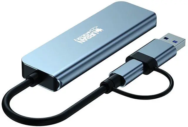 Alt view image 7 of 11 - Urban Factory USB-A/C Hub 4 Ports USB 3.0 - USB 3.2 Gen 1 (3.1 Gen 1) Type-C - 640 MB/s - Notebook, Tablet - 4 USB Port(s)