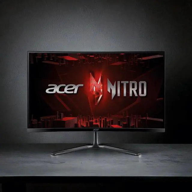 Alt view image 12 of 12 - Acer Nitro ED270R H 27" Class Gaming LCD Monitor - 16:9 - Black - 27" Viewable - 250 Nit - 5 ms - Speakers - HDMI - VGA