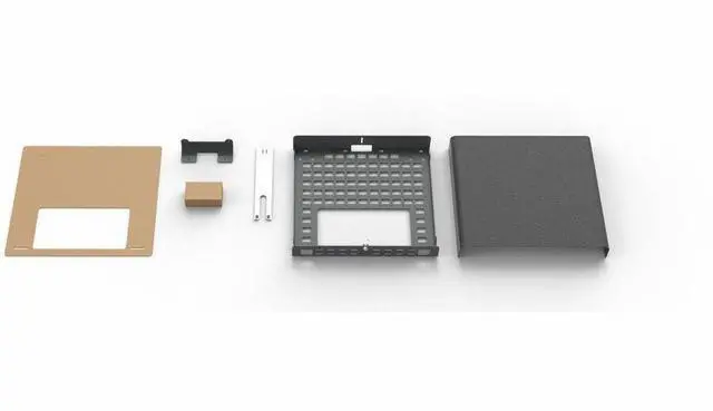 Main image of Heckler Design Credenza Mount for Video Conference Equipment PTZ Camera Video Bar Smart Camera Black Gray
