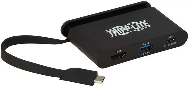 Alt view image 20 of 20 - Tripp Lite Usb C Multiport Adapter Converter 4K W/ /Hdmi Gigabit Ethernet Usb-A Hub Pd Charging Storage Cable Thunderbolt 3 Compatible